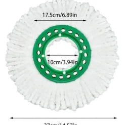 FMYSJ Städmoppar-Ersättningsmopphuvuden | Mikrofibermopphuvuden | Runda mopphuvuden | 360° roterande (FMY)