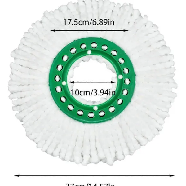 FMYSJ Städmoppar-Ersättningsmopphuvuden | Mikrofibermopphuvuden | Runda mopphuvuden | 360° roterande (FMY)