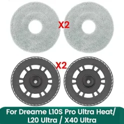 Dammsugare & Tillbehör-Ersättningsmopplatthållare och moppdukar för Dreame L10S Pro Ultra Heat, L20 Ultra, X40 Ultra robotdammsugare