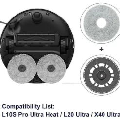 Dammsugare & Tillbehör-Ersättningsmopplatthållare och moppdukar för Dreame L10S Pro Ultra Heat, L20 Ultra, X40 Ultra robotdammsugare