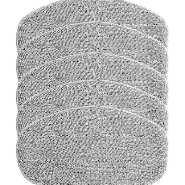 Ångtvättar-Ersättningsplattor för Leifheit Cleantenso ångrengörare - Ångmoppsplatta för djuprengöring, 5x ersättningsmikrofiberplatta