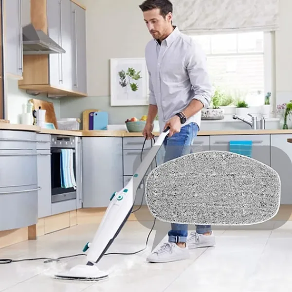 Ångtvättar-Ersättningsplattor för Leifheit Cleantenso ångrengörare - Ångmoppsplatta för djuprengöring, 5x ersättningsmikrofiberplatta