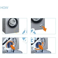 Tvättmaskiner-Ersättningspumpfilter för Siemens tvättmaskin Tillbehör Blå