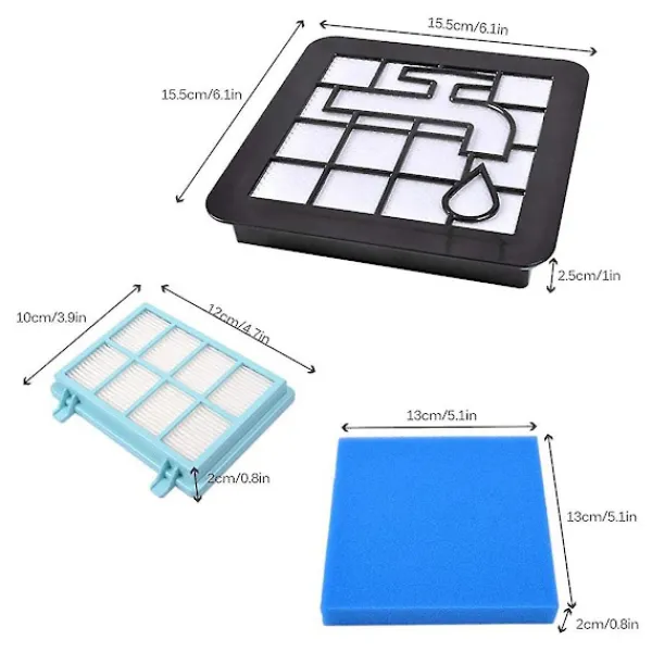 DAO Dammsugare & Tillbehör-Filter för Philips Powerpro Cylinder Dammsugare Fc9331 Fc9332 [DB]