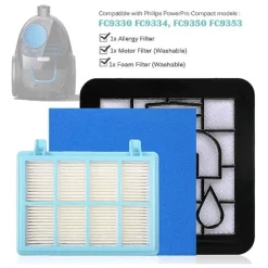 DAO Dammsugare & Tillbehör-Filter för Philips Powerpro Cylinder Dammsugare Fc9331 Fc9332 [DB]