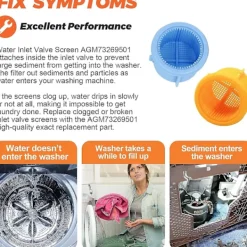 Tvättmaskiner-Filter för tvättmaskinens vatteninlopp - Passar till Kenmore och Lg tvättmaskiner - 4-pack