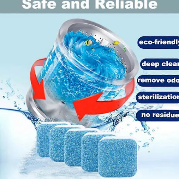 Rengöringsmedel-Finally Fresh Tvättmaskinsrengöring Vit Räkna Pulver 12/24/36 ST (FMY) blå blue