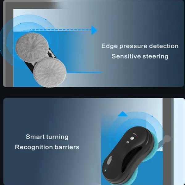 Hommy Fönsterrengöring-Fönster rengöring robot APP smart kontroll automatik vatten spray glas rengöring hög sug effekt dammsugare