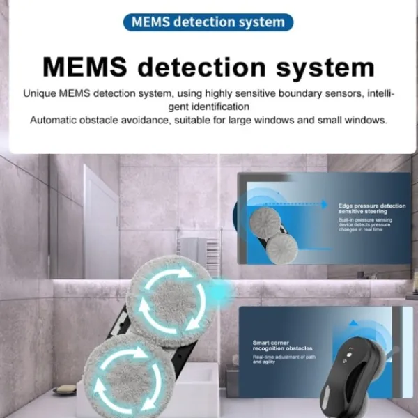 Hommy Fönsterrengöring-Fönster rengöring robot APP smart kontroll automatik vatten spray glas rengöring hög sug effekt dammsugare