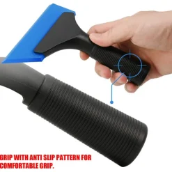 Superp Fönsterrengöring-Fönstertonad gummivattenblad, duschskrapa med halkfritt handtag, bilrengöringsverktyg, minitorkare för fönster, badrum (blå)