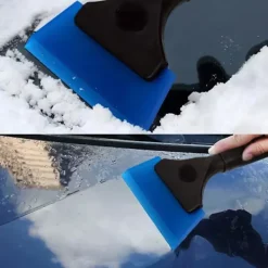 Superp Fönsterrengöring-Fönstertonad gummivattenblad, duschskrapa med halkfritt handtag, bilrengöringsverktyg, minitorkare för fönster, badrum (blå)