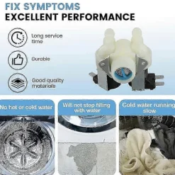 Tvättmaskiner-FPS135-270G 0024000126B Vatteninlopp Dubbelventil Magnetventil för Automatisk Trumtvättmaskin