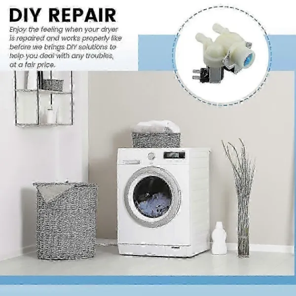 Tvättmaskiner-FPS135-270G 0024000126B Vatteninlopp Dubbelventil Magnetventil för Automatisk Trumtvättmaskin