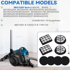 DAO Dammsugare & Tillbehör-För Bosch Series 2 Dammsugare BGC05A220A, BGC05A320, BGS05AAA2/01, BGS05A220/02 Hepa Filter Motor P [DB]