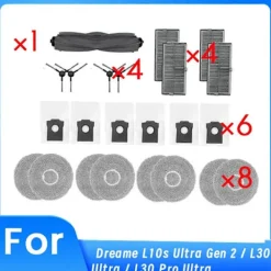 unbranded Dammsugare & Tillbehör-För Dreame L10s Ultra Gen 2 / L30s Ultra / L30 Pro Ultra Robotdammsugare Rulle Sidoborste HEPA-filter As Shown