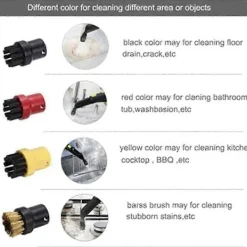 Städmaskiner-För Karcher Easyfix SC2 SC3 SC4 SC5 Ångtvätt Golvduk Rund Borste Fönstermunstycke Skrapa Ånga