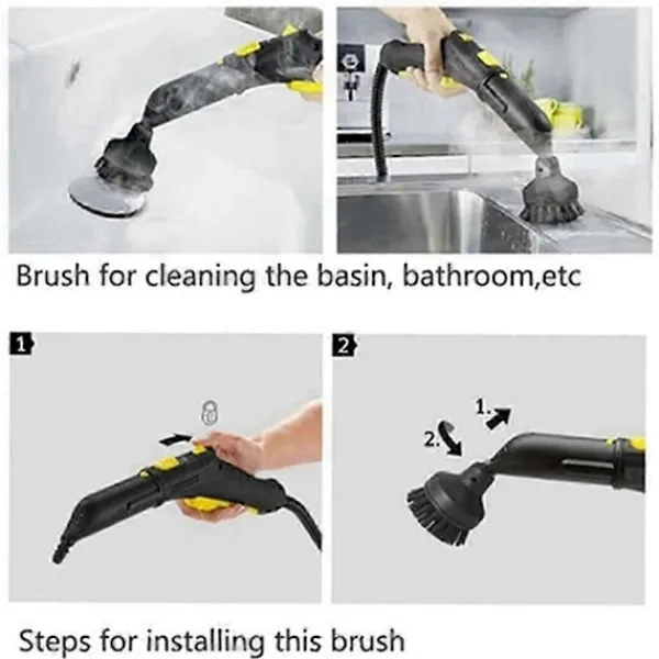 FMYSJ Dammsugare & Tillbehör-För Kärcher SC1 SC2 SC3 SC4 SC5 Ångtvätt Ersättningsdel Ångmopp Rund Borsthuvud Hemstädning (FMY) As Shown