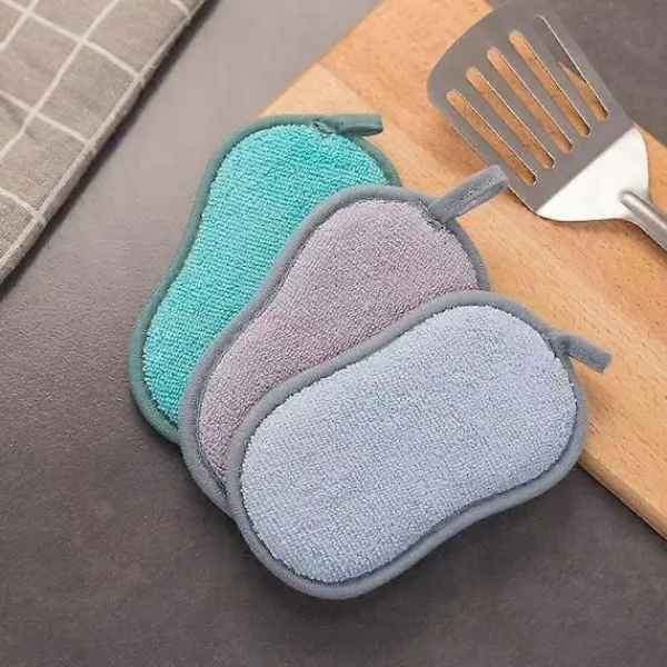 BEBETTER Svampar & Dukar-Färgen är slumpmässig och två krokar medföljer, Tvättbar Svamp 5 st Mikrofiberduk Gåva! Bilruta