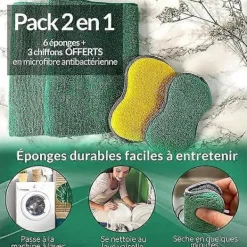 BEBETTER Svampar & Dukar-Färgen är slumpmässig och två krokar medföljer, Tvättbar Svamp 5 st Mikrofiberduk Gåva! Bilruta