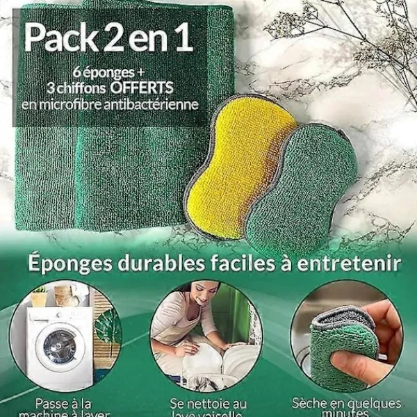 BEBETTER Svampar & Dukar-Färgen är slumpmässig och två krokar medföljer, Tvättbar Svamp 5 st Mikrofiberduk Gåva! Bilruta