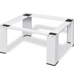 vidaXL Tvättmaskiner-Förhöjningssockel för tvättmaskin vit