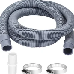 Tvättmaskiner-Förlängningsslang för tvättmaskiner, 1,5 m universell tvättmaskinsslang, avloppsslang för diskmaskin, förlängningsset