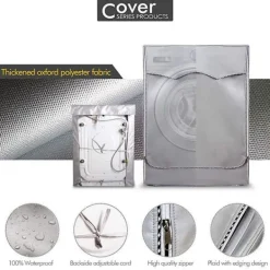 Tvättmaskiner-Frontmatad tvättmaskinskydd - Vattentät, dammtät (XL（