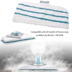 HAIKOU CHENQI Svampar & Dukar-Förpackning med 5 rektangulära mikrofiberdukar för Black+Decker ångmoppar