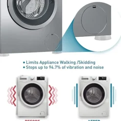 Tvättmaskiner-Förtvättsmaskinfötter, gummifötter, halkfria, golvskydd, stötdämpande bricka för mattor, torktumlare