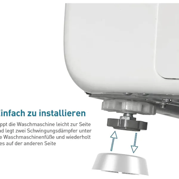 Tvättmaskiner-Förtvättsmaskinfötter, gummifötter, halkfria, golvskydd, stötdämpande bricka för mattor, torktumlare