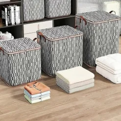 CL Tvättillbehör-Förvaringsväskor, kraftiga flyttväskor, flyttkartonger, hopfällbara förvaringslådor för förvaring, camping, packning 48*48cm