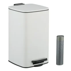 Northix Soptunnor-Fyrkantig pedalbehållare 8L med mjukstängande lock och foder