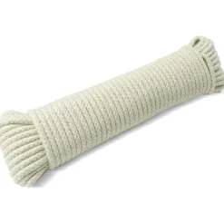 Tvättillbehör-g Line Rep Tvättlina Utomhus Klädstreck Utomhus Fleranvändningsbar Flätad Bomull Mjukt Rep för Trädgård, Konst och Hantverk | 4mm (20M) 20M