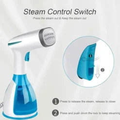 Ångtvättar-Galapare Upprätt Ångare, Bärbart Upprätt Ångstrykjärn, 1500W 280ml Upprätt Strykjärn, Bärbar Upprätt Strykmaskin, Snabb Uppvärmning på 15 Sekunder