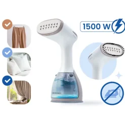 B2X Ångtvättar-Garment Steamer 1500W – Handhållen Rynkborttagare för tyg
