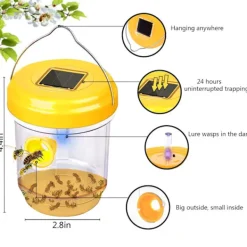 Skadedjur & Insekter-Getingfälla, 2-pack getingfällor för utomhusbruk, bålgetingsfälla, snickarbi-fällor för utomhusbruk, återanvändbar hängande bålgetingsfälla