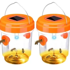 Skadedjur & Insekter-Getingfälla, 2-pack getingfällor för utomhusbruk, bålgetingsfälla, snickarbi-fällor för utomhusbruk, återanvändbar hängande bålgetingsfälla