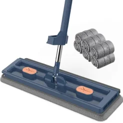 FMYSJ Städmoppar-Golvrengöringsmopp Handsfree Pressmoppar Hemrengöring Mikrofiber Roterande Mopp Golvtvätt Broo (FMY)