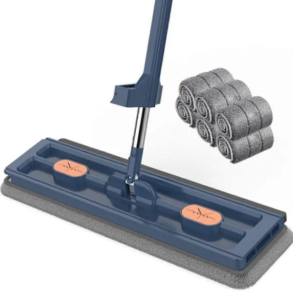 FMYSJ Städmoppar-Golvrengöringsmopp Handsfree Pressmoppar Hemrengöring Mikrofiber Roterande Mopp Golvtvätt Broo (FMY)