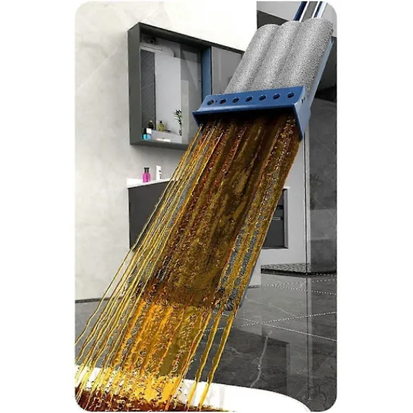 FMYSJ Städmoppar-Golvrengöringsmopp Handsfree Pressmoppar Hemrengöring Mikrofiber Roterande Mopp Golvtvätt Broo (FMY)