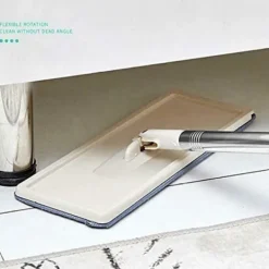 ESTONE Städmoppar-Golvrotation Teleskophandtag Självrengörande plattmopp med mikrofiberkuddar och rengöringshink -HG