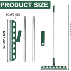 Superp Städmoppar-Golvskrapa mopp, bredda våtrumsgolvskrapa, snabbtorkande vattenkvastskrapa Golvskurmaskin