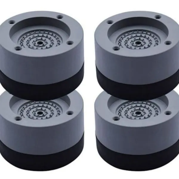 Tvättmaskiner-Halkfria och vibrationsdämpande fötter för tvättmaskin, universalfäste för kylskåpsbas - 4 cm höjning, 4 st