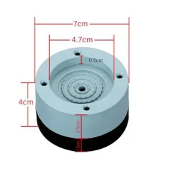 Tvättmaskiner-Halkfria och vibrationsdämpande fötter för tvättmaskin, universalfäste för kylskåpsbas - 4 cm höjning, 4 st
