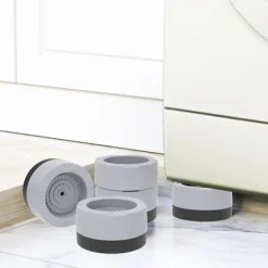 Tvättmaskiner-Halkfria och vibrationsdämpande fötter för tvättmaskin, universalfäste för kylskåpsbas - 4 cm höjning, 4 st