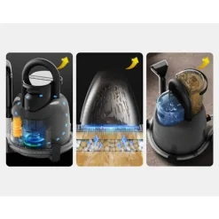 DEERMA HEALTH Ångtvättar-Handdammsugare - DEERMA BY200 S - 1200 W - Sugning 13 kPa - Sköljning 50°C