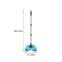 Städmaskiner-Handdriven sopmaskin, 2 i 1 torr sopning & våtmoppning för hemstädning, golvsopning och moppningsmaskin