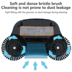 Städmaskiner-Handdriven sopmaskin, 2 i 1 torr sopning & våtmoppning för hemstädning, golvsopning och moppningsmaskin