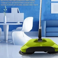 Städmaskiner-Handdriven Sopmaskin Kvast Sopskyffel Set