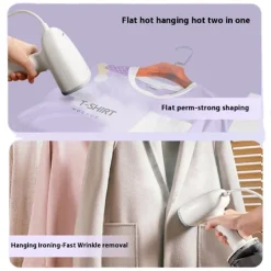 Ångtvättar-Handhållen Klädångare, 260 ml Stor Kapacitet, Tar Bort Skrynklor (Blå)